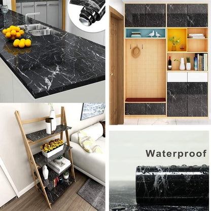 (2in 1) Waterproof Marble Sheet For Kitchens & Rooms